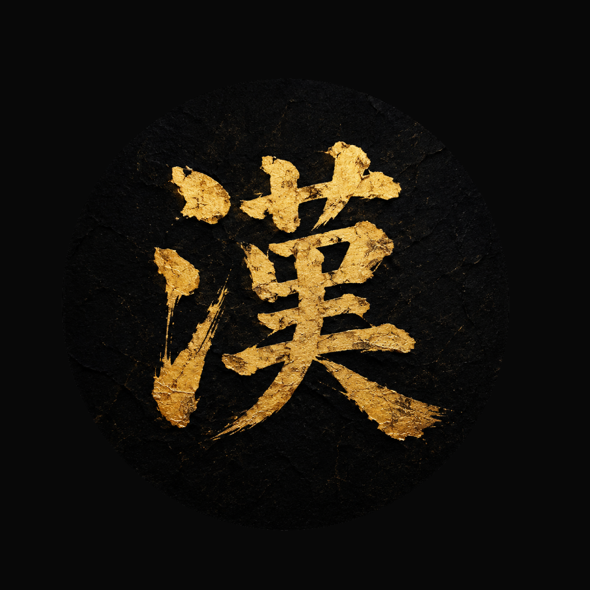 Gold foil 漢 crest — KML Japan