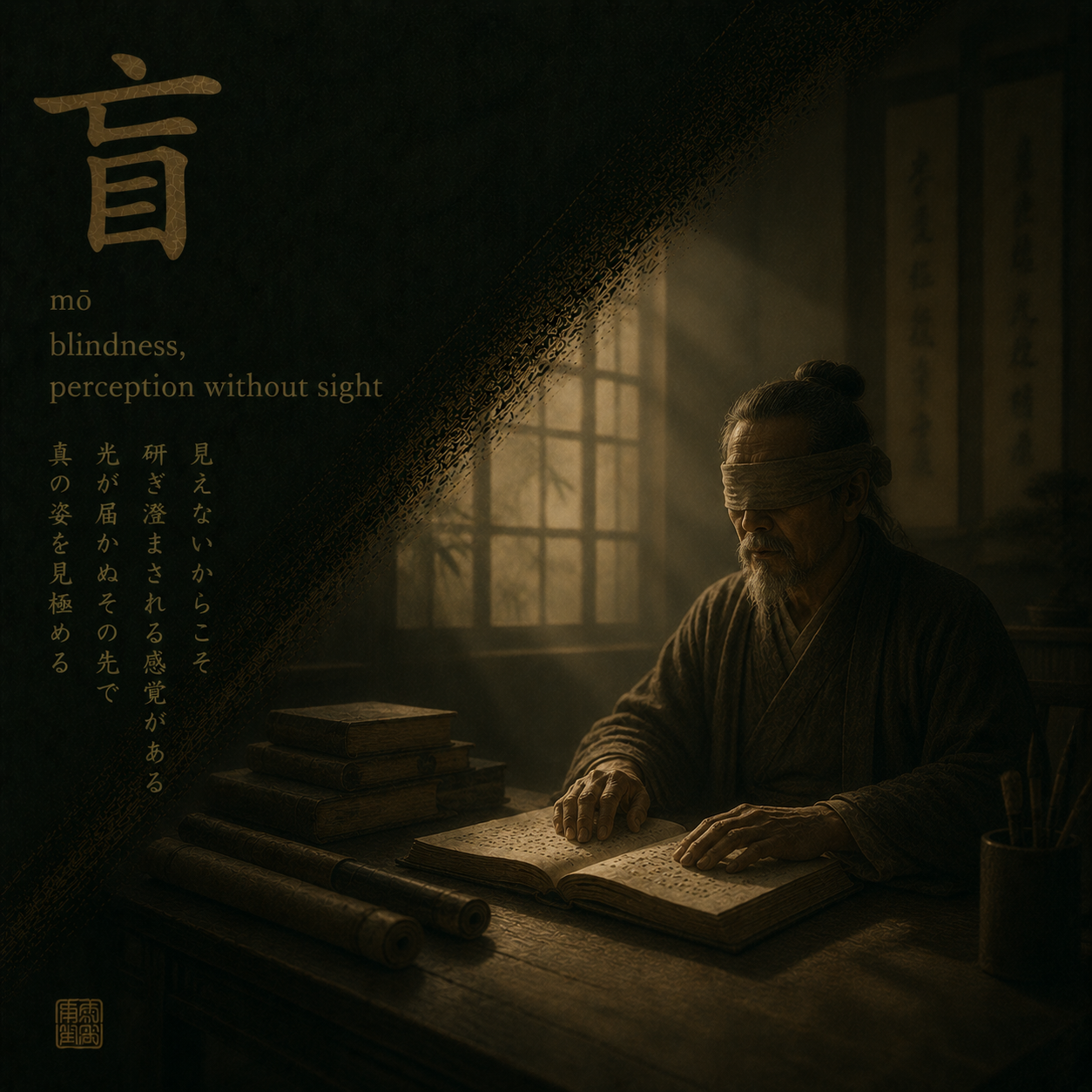Kanji study for 盲