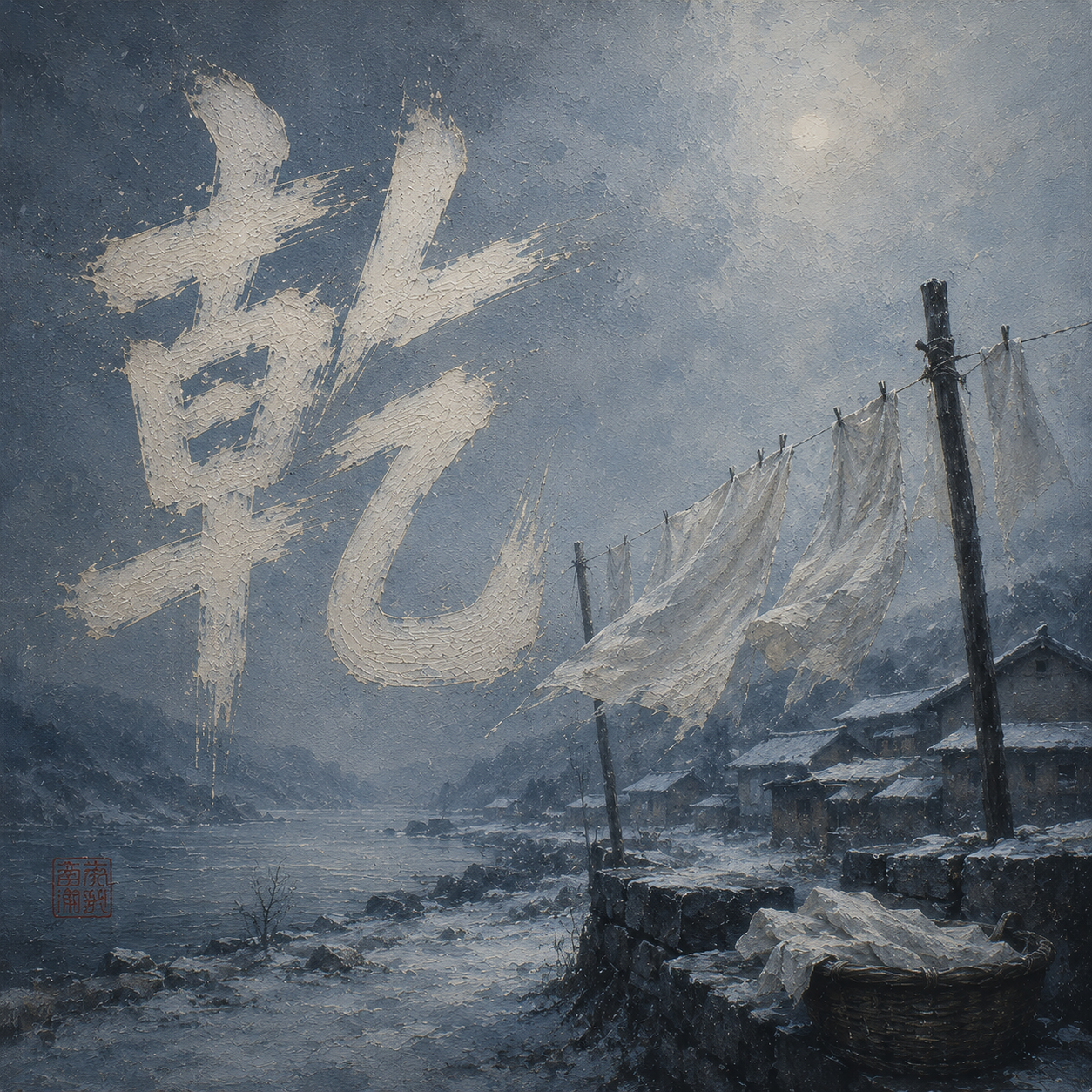 Kanji study for 乾