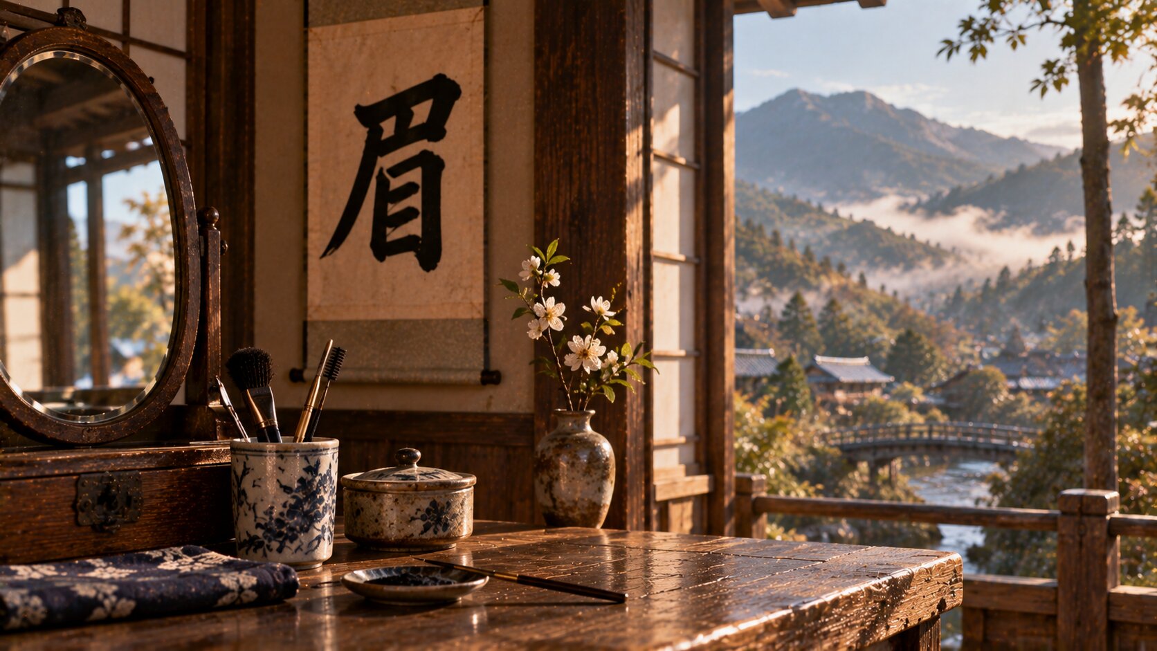 Kanji study for 眉