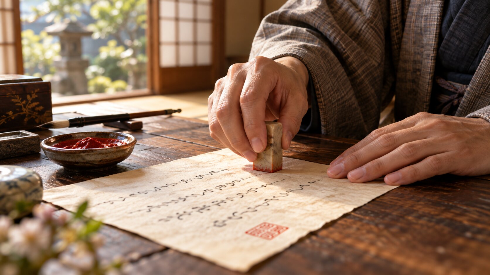 Kanji study for 捺