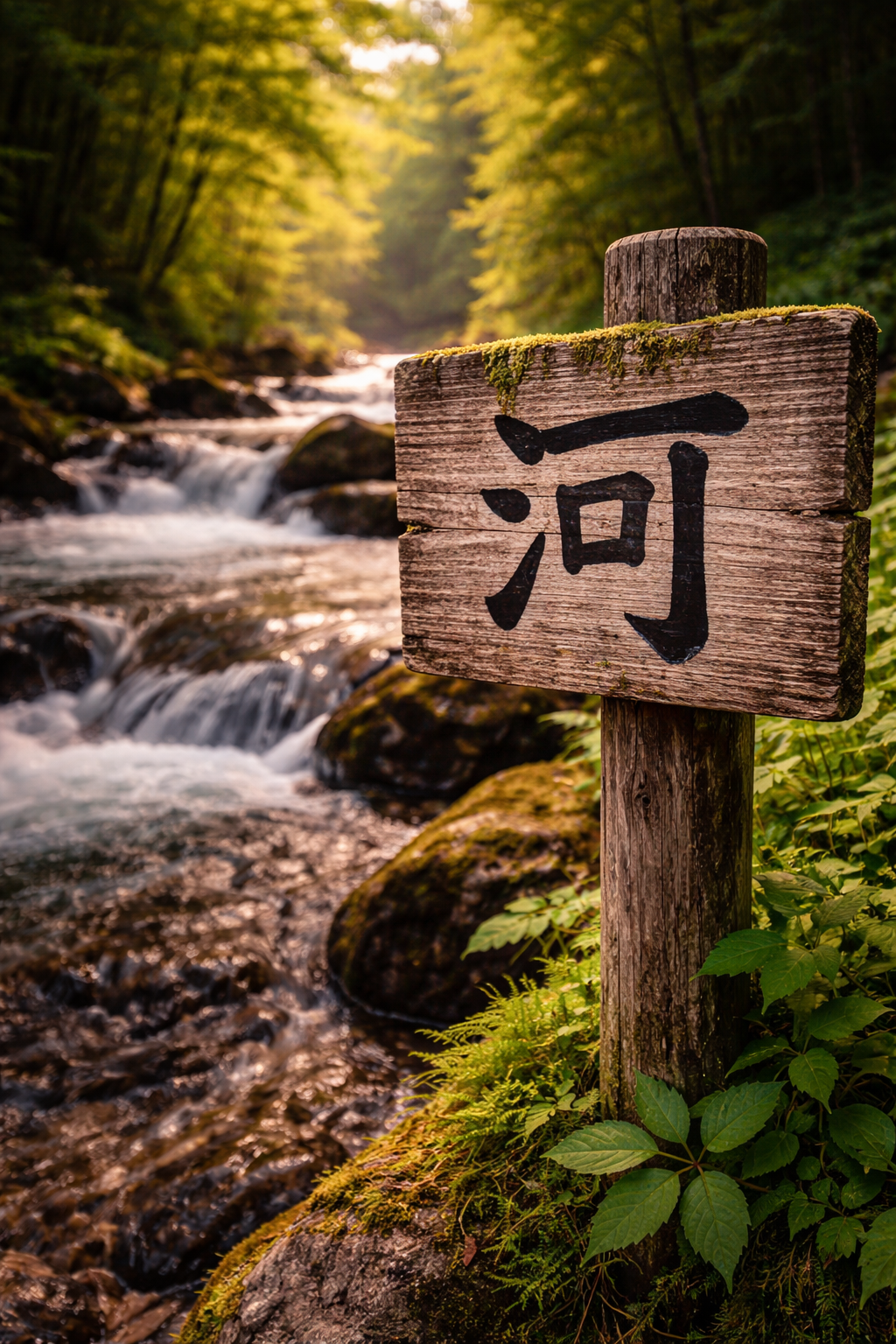 Kanji study for 河