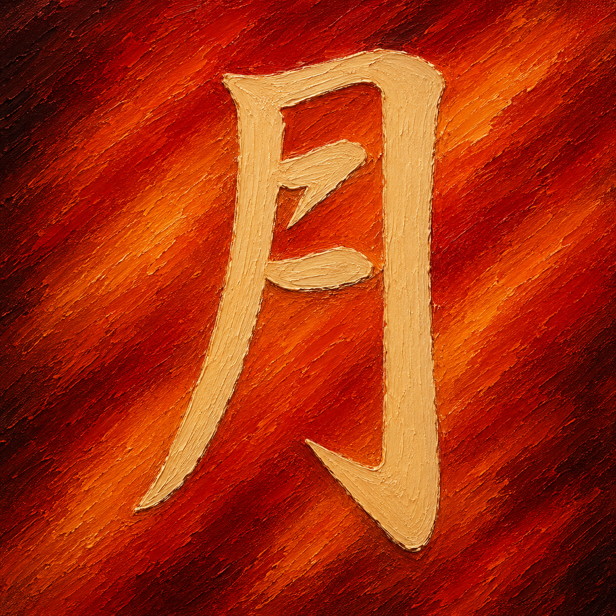 Kanji study for 月