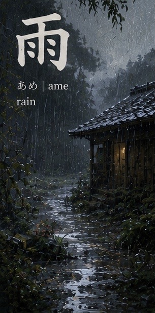 Kanji study for 雨