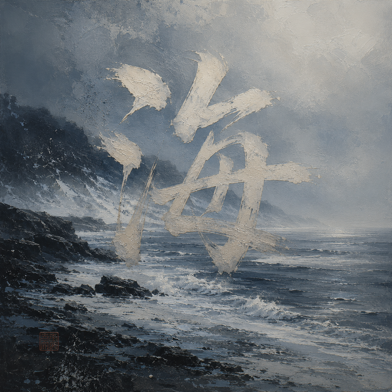 Kanji study for 海