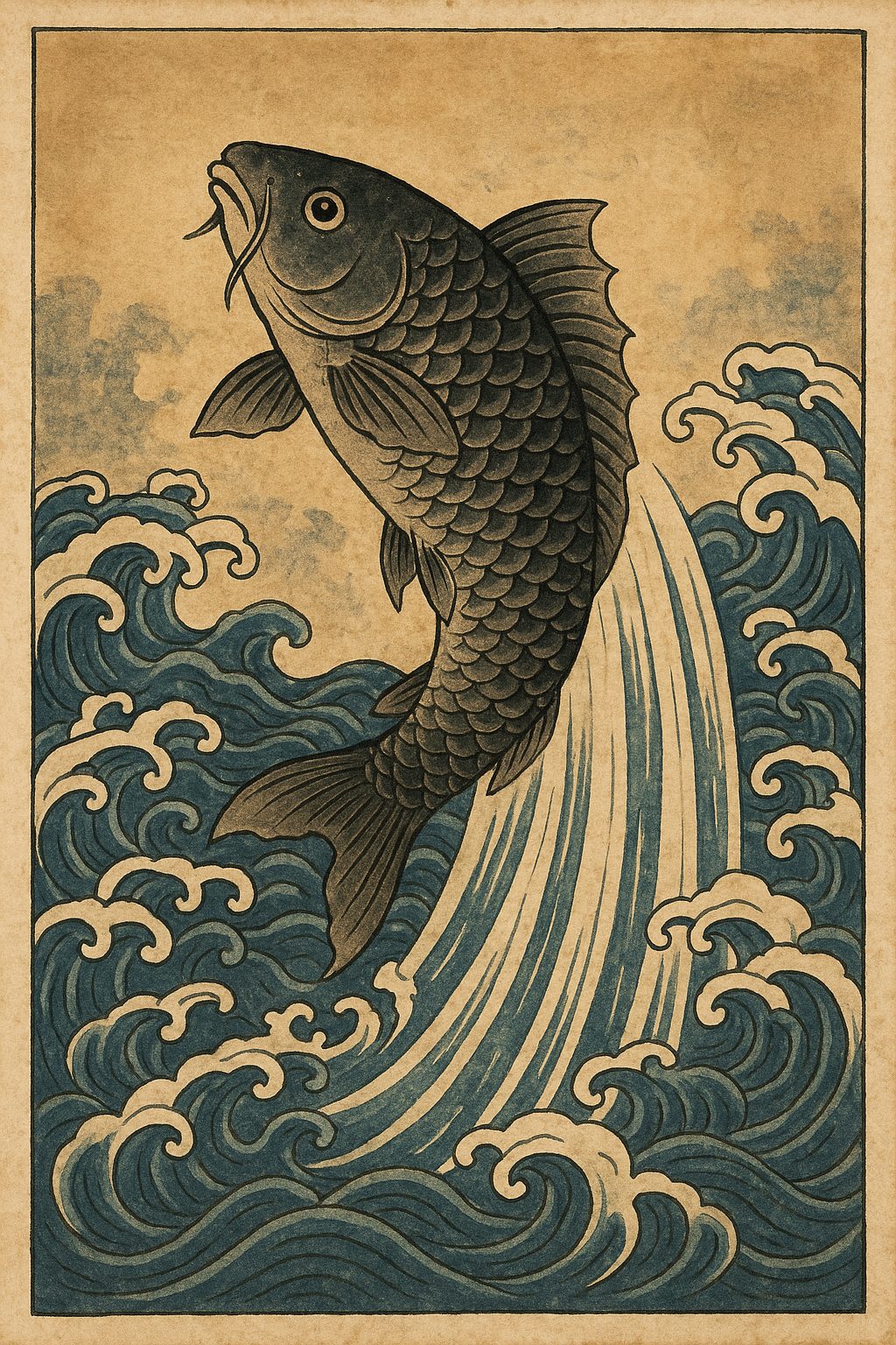 Artistic Kanji Scroll for Chapter 9